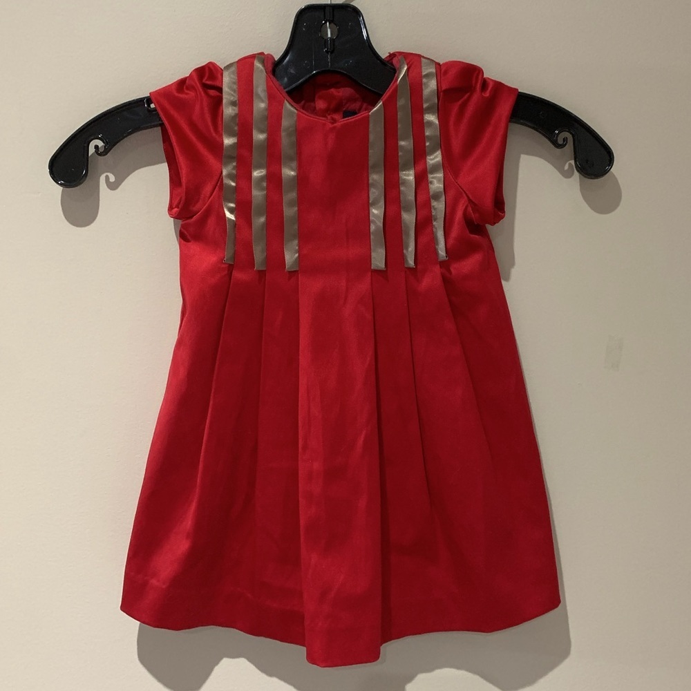 Jacadi Red Satin Holiday Dress